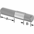 Bsc Preferred Threaded on Both Ends Stud 18-8 Stainless Steel M12 x 1.75mm Size 30mm and 12mm Thread Len 62mm L 5580N228